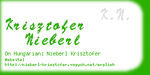 krisztofer nieberl business card